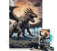 Cosmic Dinosaur Invasion Jigsaw Puzzles 1000 Pieces for Adults Brain Exercise, Decompress, Family Game, Home Art (50x75cm)