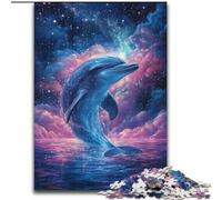 Cosmic Dolphin JigsawPuzzle 1000 Pieces for Teenagers, Challenging Game Toys Wall Decoration Unique Birthday And Xmas Gifts (50x75cm)