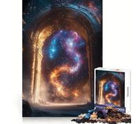 Cosmic Doorway Adults 1000 Piece Jigsaw Puzzle Decompress Game, Bright Hue, Playful Challenge, Night Fun (38x52cm)