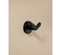 Cosmic Double Towel Hook, Robe Hook, Coat Hook, Matt Black, Hidden Fixings, Anti-Corrosion, 5Kg Resistance, Start Collection