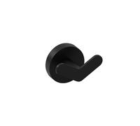 Cosmic Double Towel hook, Robe hook, Coat hook, Matt Black, Start Collection in Black Cosmic Black