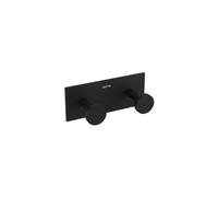 Cosmic Double Towel Hook, Robe Hook, Self-adhesive, Black, Stick Collection in Black Cosmic Black