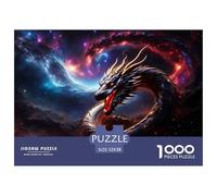 Cosmic Dragon 1000 Piece Jigsaw Puzzle for Adults Space Fantasy 1000 Pieces Puzzle Game Relaxation Focus Gift 52x38cm/1000pcs