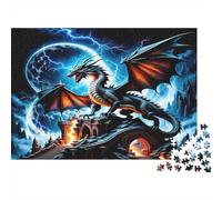 Cosmic Dragon in Nebula Jigsaw Puzzles Puzzle for Adults Kids. 1000 Pieces Impossible Challenge Toy Educational Games Home Decoration for Adults& Kids Age 14 Years Up 38x26cm/1000pcs
