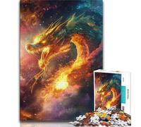 Cosmic Dragon Puzzles for Adults Teens 1000 Pieces,Help The Brain Exercise Addictive Toys to Cultivate Patience A Work of Art (38x26cm)