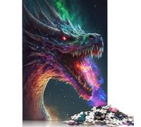 Cosmic Dragon Serpent King Puzzles for Adults & Teenagers Wood Puzzle Jigsaws for Adults Secret Santa Gifts 1000pcs (75x50cm)