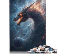 Cosmic Dragon Wooden Jigsaw Puzzle for Adults 1000 Piece Puzzles for Teenagers Creative Jigsaw Puzzles Family Challenging Games Toys 1000pcs (75x50cm)