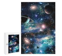 Cosmic Dreamscape-12 Decorative Wooden Puzzle, 1000 PCS - Mindful Gift for Adults, for Relaxing Solo Or Group Play