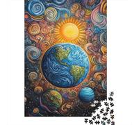 Cosmic Earth Jigsaw Puzzle 1000Pc Recycled Paper for Adults Solar GalaxyPuzzle Educational Game Decompression Family Game Great Gift Idea 70x50cm/1000pcs