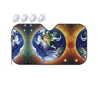 Cosmic Earth Print Car Windshield Sun Shade, Vehicle Front Window Shield Cover Sun Visor Protection