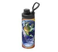 Cosmic Earth Printed Vacuum Insulated Mug 18 oz - Suitable for Mountaineering, Camping, Gym, Office and Daily Use