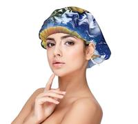 Cosmic Earth Satin Sleep Cap for Adults - Hair Protection and Comfort Black, Black, One size