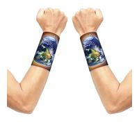 Cosmic Earth Wrist sleeve.Elastic Athletic Sleeve Pair,