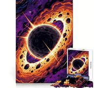 Cosmic Eclipse with Asteroid Ring Jigsaw 1000 Pieces for Teenagers Strong Memory, Snug Cut, Joyful Challenge, Home Display (38x52cm)