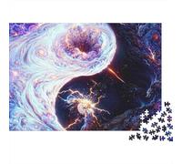 Cosmic Energy Flow 1000 Piece Puzzles Colorful Yin Yang Galaxy Home Decoration Decompression Jigsaw for Men And Women Challenging Puzzles Jigsaw Puzzles for Adults 70x50cm/1000pcs