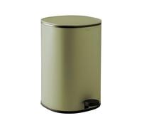 COSMIC Essentials Bathroom and Kitchen Bin with Pedal System, Circular Design and 5L Capacity. Small Trash Can with Lid for Restroom in Sage Green Color