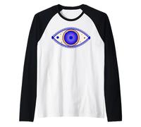 Cosmic Evil Eye for Celestial Nazar Protection Raglan Baseball Tee