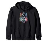 Cosmic explorer discovering vivid biology in the universe Zip Hoodie