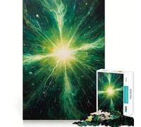 Cosmic Explosion - Green Supernova Space Artworksy Artwork for Adults 1000 Piece Jigsaw Puzzle Logic Skill, DownTime Game, Family Bond, Wall Art (38x52cm)