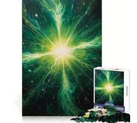 Cosmic Explosion - Green Supernova Space Artworksy Artwork for Adults 1000 Piece Jigsaw Puzzle Logic Skill, DownTime Game, Family Bond, Wall Art (38x52cm)