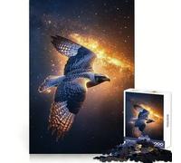 Cosmic Falcon in Flight Puzzles for Teenagers 1000 Pieces Strong Memory, Firm Joint, Joyful Challenge, Wall Art (38x26cm)