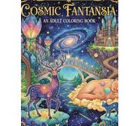 Cosmic Fantansia ,- A Mythical Coloring Journey for Adults ,Ocean worlds floating among stars: Hidden Realms -Imaginary Worlds to Color