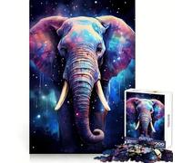 Cosmic Fantasy Elephant Jigsaw Puzzles 1000 Pieces for Adults Mental Boost, Premium Print, Fun Challenge, (50x75cm)