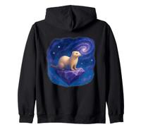 Cosmic Ferret Galaxy Crystal Zip Hoodie