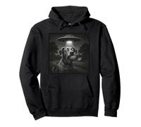 Cosmic Fetch Encounter - UFO Dog Moment Pullover Hoodie