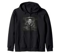 Cosmic Fetch Encounter - UFO Dog Moment Zip Hoodie