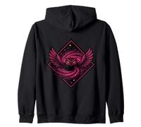 Cosmic Flight Astral Owl Celestial Night Galaxy Zip Hoodie