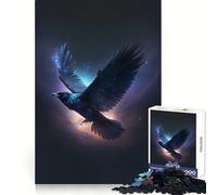 Cosmic Flight of The Raven 1000 Pieces Jigsaws Adults Puzzles Strong Memory, Precise Joint, Joyful Challenge, Room Art (38x52cm)