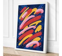Cosmic Flow Abstract Canvas Wall Art Print 18x12 Inch