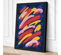 Cosmic Flow Abstract Canvas Wall Art Print 30x20 Inch