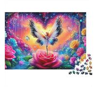 Cosmic Flower 1000 Piece Jigsaw Puzzles for Adults Floral Butterfly Fun, Challenging & Brainteasing Adults Jigsaw Puzzle - Uncover The Puzzle Recycled Cardboard Educational Games Puzzle52x38cm/