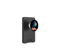 Cosmic Fox Forest Double Exposure Design PopSockets PopWallet for MagSafe