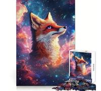 Cosmic Fox Gaze Jigsaw Puzzles 1000 Pieces for Teenagers Cognitive Train, Premium Print, Pattern Assemble, Santa Surprise (38x52cm)