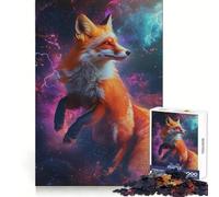 Cosmic Fox Leap for Adults 1000 Piece Jigsaw Puzzle Leisure Game, Fine Detail, Fun Activity, Table Accent (38x26cm)