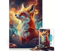 Cosmic Fox Majesty Puzzle for Adults 1000 Pieces Mental Skill, Fine Cut, Enjoyable Challenge, (38x26cm)