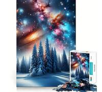 Cosmic Frost Forest Puzzles for Adults 1000 Piece Cognitive Boost, Fade Resist, Family Bond, Birthday Present (38x26cm)