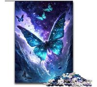 Cosmic Galaxy Butterfly Adult Jigsaws 1000 Pieces Difficult, Educational Games DIY Toys with Matching Poster And Trivia Sheet for Age 14+ (26x38cm)