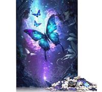 Cosmic Galaxy Butterfly Jigsaw Puzzles for Adults 500 Pieces Boys Girls Wooden Puzzle Game Birthday Gifts Jigsaw Puzzle Casual Games 500pcs (52x38cm)