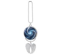 Cosmic Galaxy Car Hanging Pendant, Zinc Alloy Rearview Mirror Charms - Relieve Visual Fatigue, Vintage Keychain Pendant, Lucky Car Interior Hanging Decoration, Silver-Style