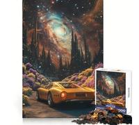 Cosmic Galaxy Car Trip Jigsaw Puzzles for Adults 1000 Piece Logic Fun, Smooth Thick, Playful Challenge, Xmas Santa Gift (38x26cm)