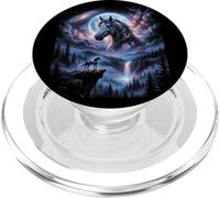 Cosmic Galaxy Horse Moon Celestial Stallion Night PopSockets PopGrip for MagSafe