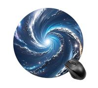 Cosmic Galaxy Mouse Pad - Ultra Thin, 7.8 Inch Round Mousepad with Non-Slip Rubber Base, Waterproof Mouse Mat for Office, Gaming