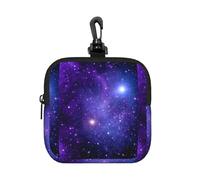 Cosmic Galaxy Space Pattern, Coin Purse Square Zipper Storage Bag, Change Pouch with Lobster Buckle Clasp Buckle, Change Purse