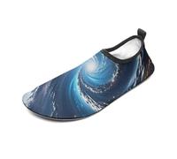 Cosmic Galaxy Water Shoes for Men Women, Lightweight Stretch Swim Shoes with Anti-Slip Rubber Sole, Quick-Dry Aqua Socks for Pool, Beach, Surfing, Style, 10 Women/10 Men