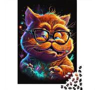 Cosmic Garfield Wearing Glasses Jigsaw Puzzle 1000 Piece Relax Challenge Toy Hard Puzzles for Children 1000pcs (38x26cm)