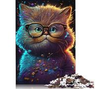 Cosmic Garfield Wearing Glasses Puzzles 1000 Piece Jigsaws for Adults Learning Educational Toys Family Games Festival Birthday Gifts 1000pcs (75x50cm)